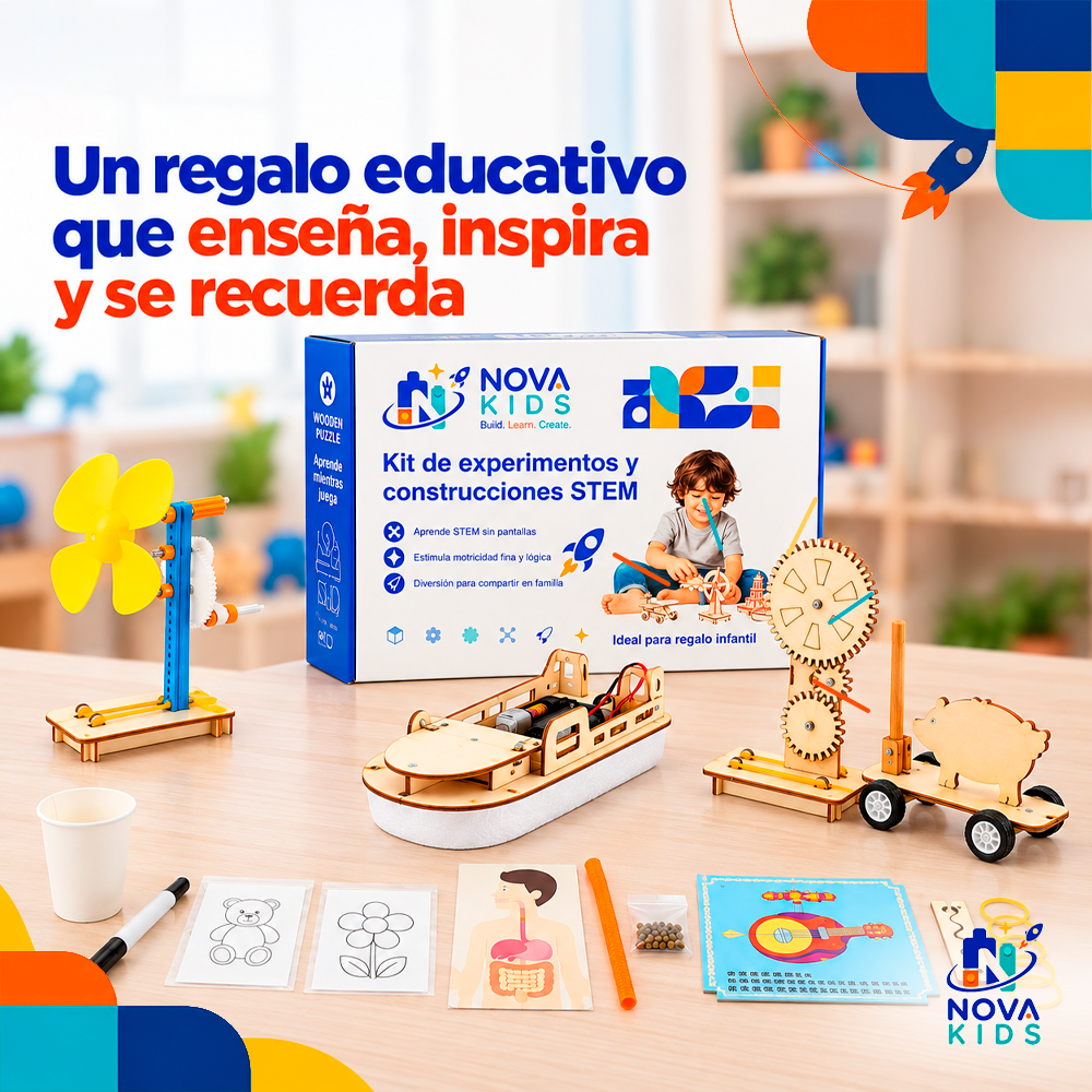 KIT DIDÁCTICO PARA ARMAR DE MADERA STEM-JUGUETE INFATIL - PRIMER GRADO Auto Madera Para Armar Proyecto Educativo Ciencia Stem Diy Juguete