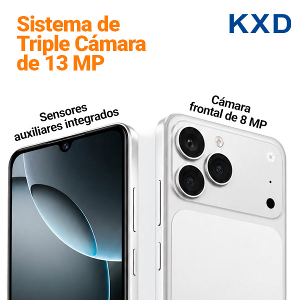 A07 PRO KXD Celular Kxd 4g Dual Sim 64 Gb 4 Gb/ Ram Naranja Azul Plata