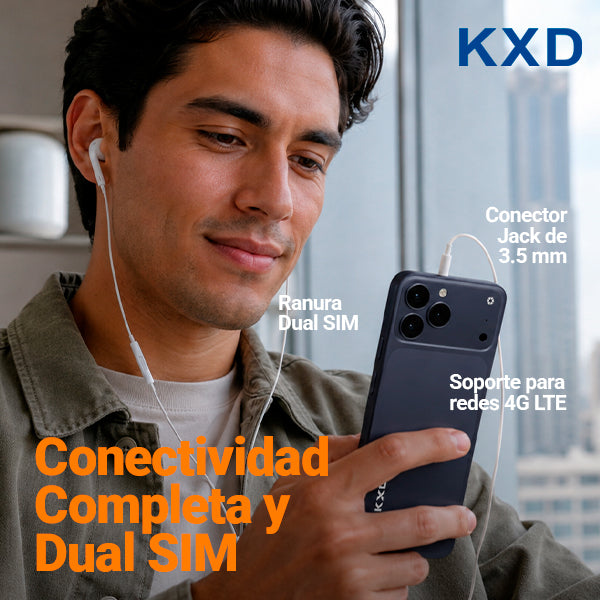 A07 PRO KXD Celular Kxd 4g Dual Sim 64 Gb 4 Gb/ Ram Naranja Azul Plata