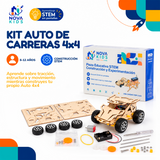 AUTO DE CARRERAS 4X4 - ROBOT DE MADERA - INFANTIL
