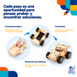 AUTO DE CARRERAS 4X4 - ROBOT DE MADERA - INFANTIL