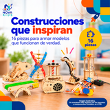 KIT EXPERIMENTOS Y ROBÓTICA - JUEGO EDUCATIVO INFANTIL - SEXTO GRADO Auto Madera Para Armar Proyecto Educativo Ciencia Stem Diy Juguete