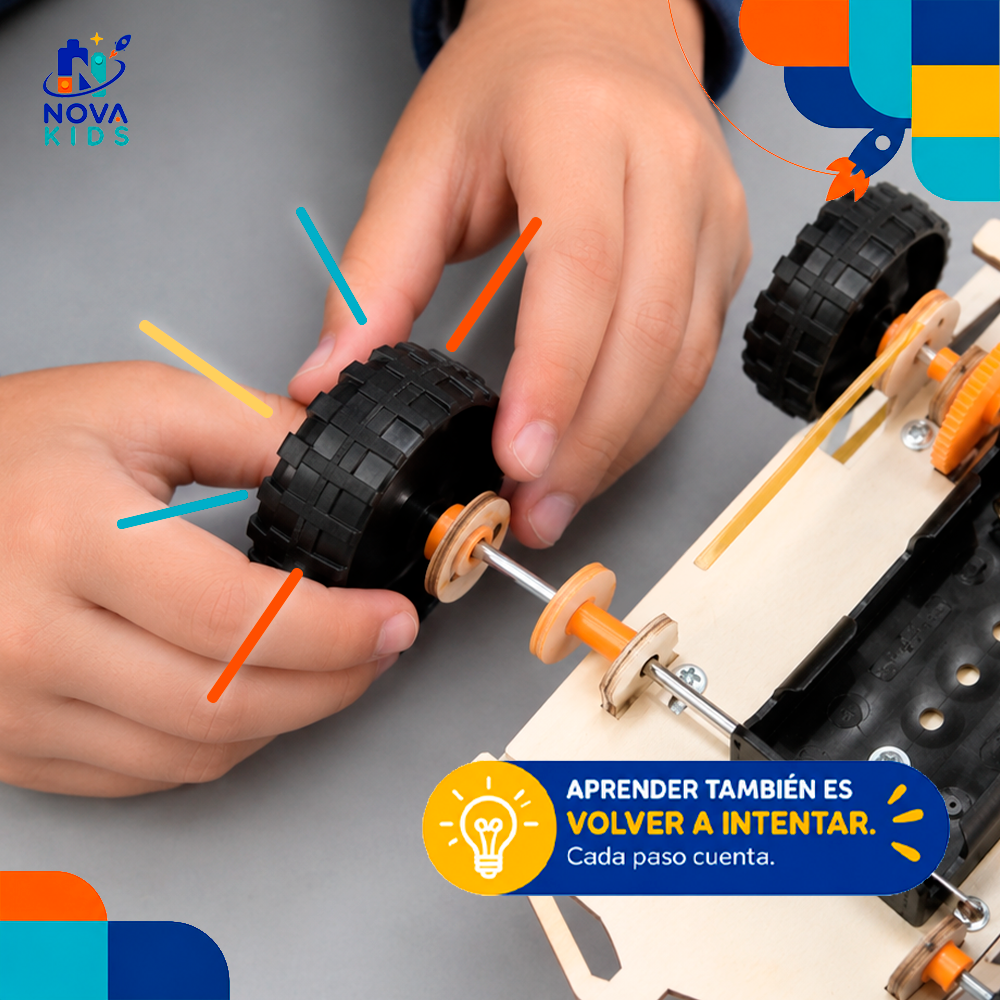 AUTO DE CARRERAS 4X4 - ROBOT DE MADERA - INFANTIL